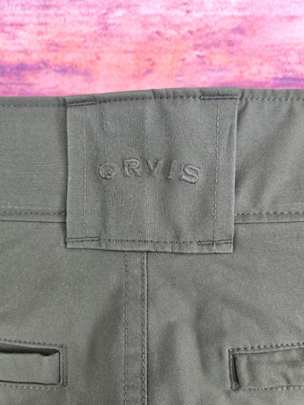 Orvis Men's Olive Green Cargo Shorts Size 36 - Picture 6 of 9